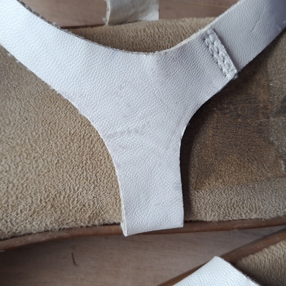 GH Bass Julie White Stappy Ankle Strap Cushioned Soles Comfort Classic Sandals - Picture 7 of 11